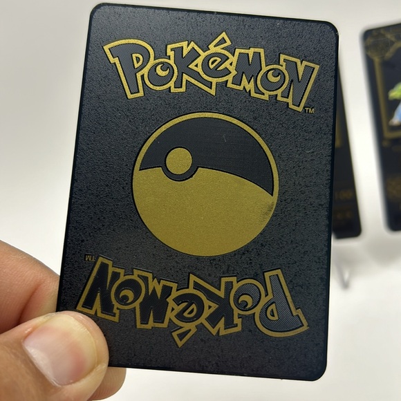 Pokemon CHARIZARD VENASAUR BLASTOISE black metal card custom cards - Picture 5 of 5